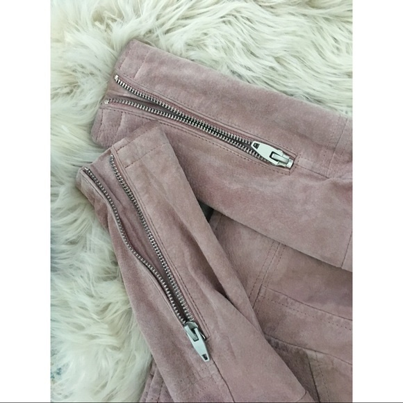 NWOT Leather Suede Moto Jacket - Picture 3 of 8